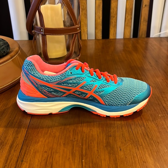 ASICS Gel Cumulus 18 shoes sneakers T6C8N 3906 running coral blue Womens Size 7 - Picture 4 of 13